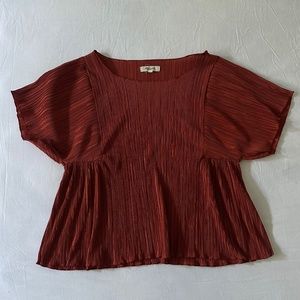 Madewell burnt orange top XS